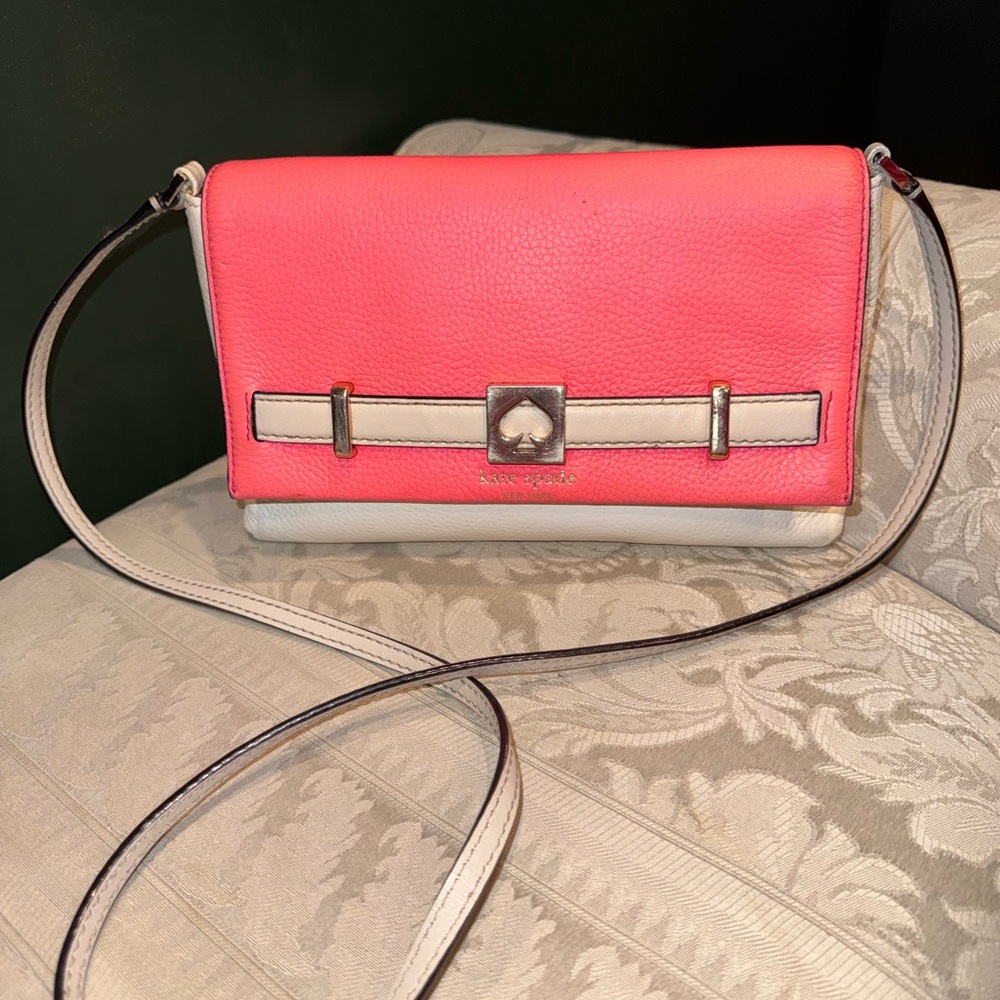 kate spade Two-Tone Pink and White Crossbody Bag